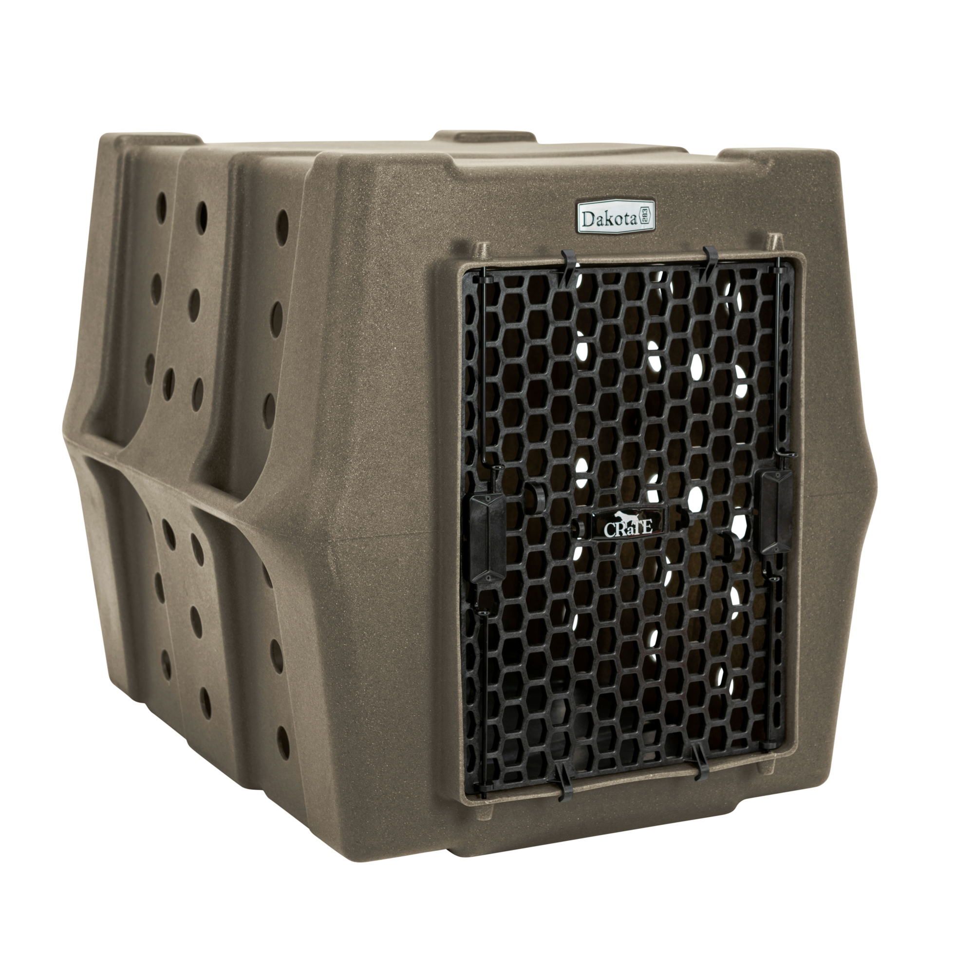 Dakota 283 Canine Rough and Tough Economy Kennel — Intermediate, Coyote Granite, Model# D2-CRATE-MD-COY